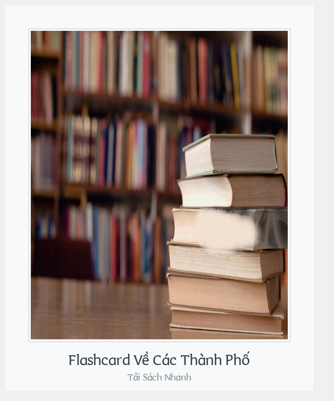 Bìa sách Flashcard Về Các Thành Phố