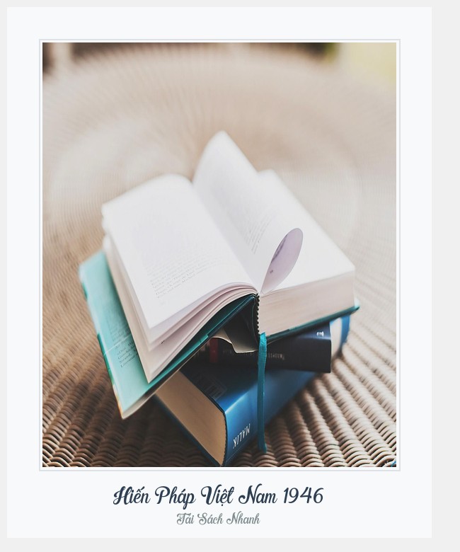 Bìa sách Hiến Pháp Việt Nam 1946