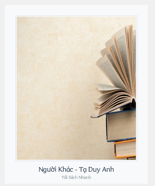 Bìa sách Người Khác - Tạ Duy Anh