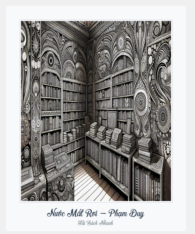 Bìa sách Nước Mắt Rơi - Phạm Duy