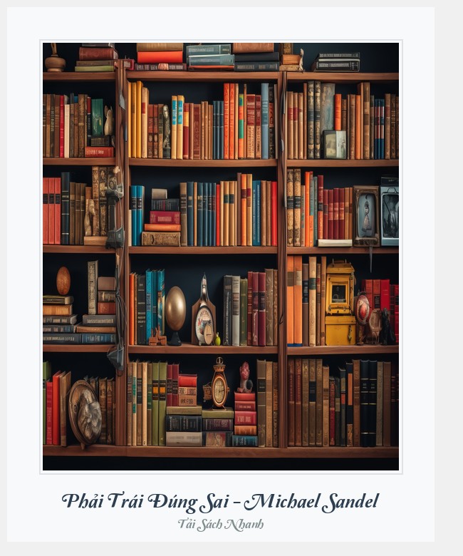 Bìa sách Phải Trái Đúng Sai - Michael Sandel