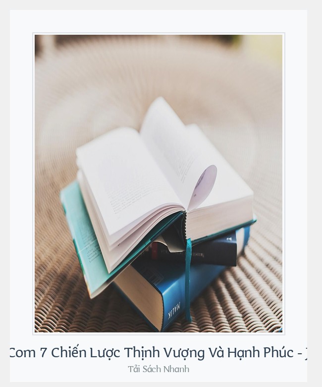 Bìa sách Sachvui.Com 7 Chiến Lược Thịnh Vượng Và Hạnh Phúc - Jim Rohn