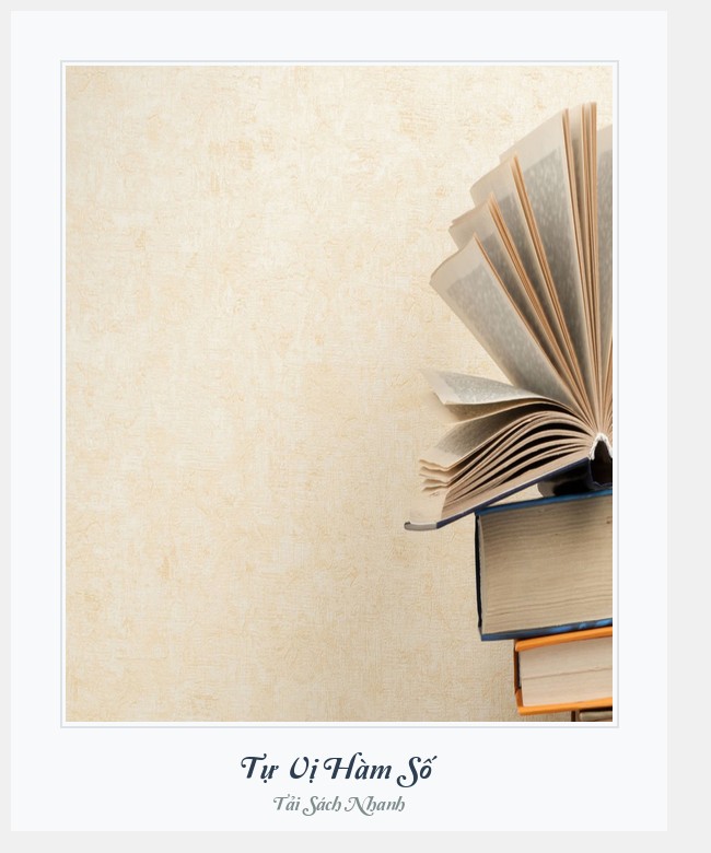 Bìa sách Tự Vị Hàm Số