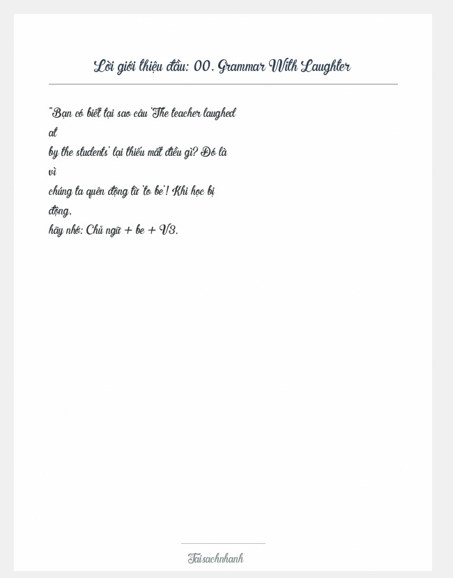 Trích đoạn 00. Grammar With Laughter