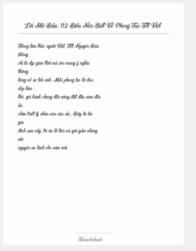 Trích đoạn 112 Điều Nên Biết Về Phong Tục Tết Việt