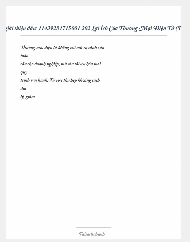 Trích đoạn 11439281715001 202 Lợi Ích Của Thương Mại Điện Tử (Toàn)