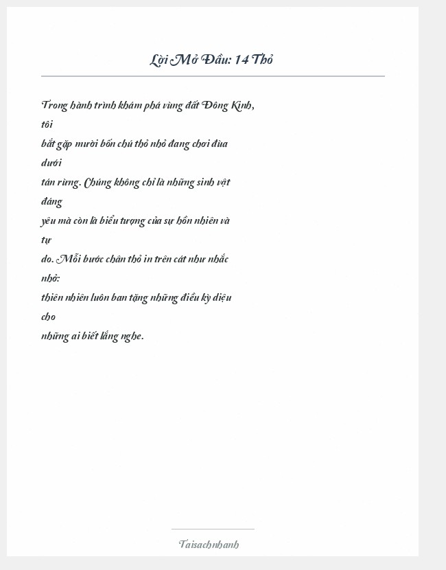 Trích đoạn 14 Thỏ