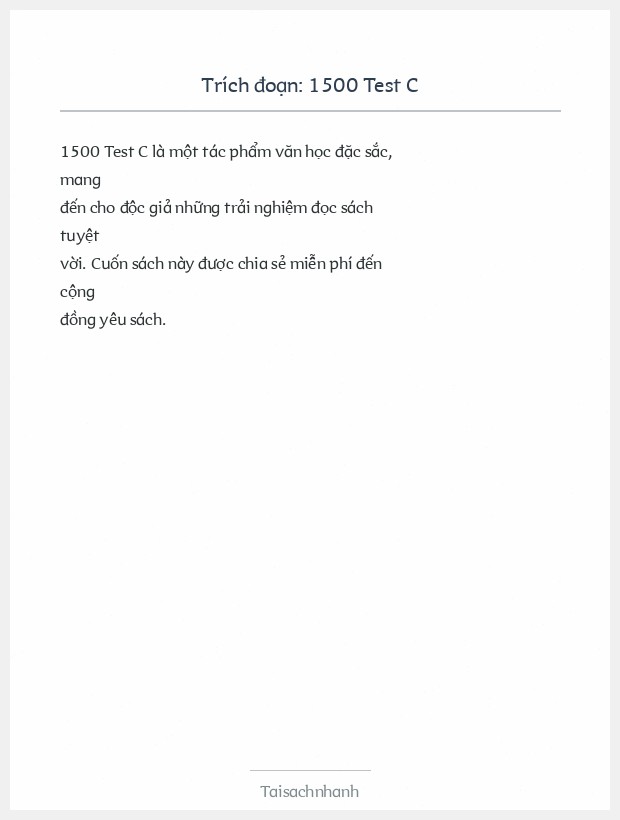 Trích đoạn 1500 Test C