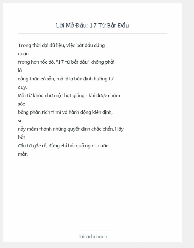 Trích đoạn 17 Từ Bắt Đầu