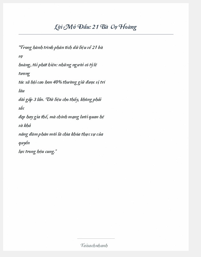 Trích đoạn 21 Bà Vợ Hoàng