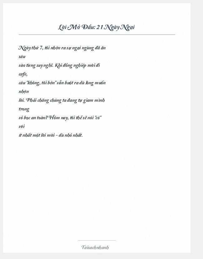 Trích đoạn 21 Ngày Ngại