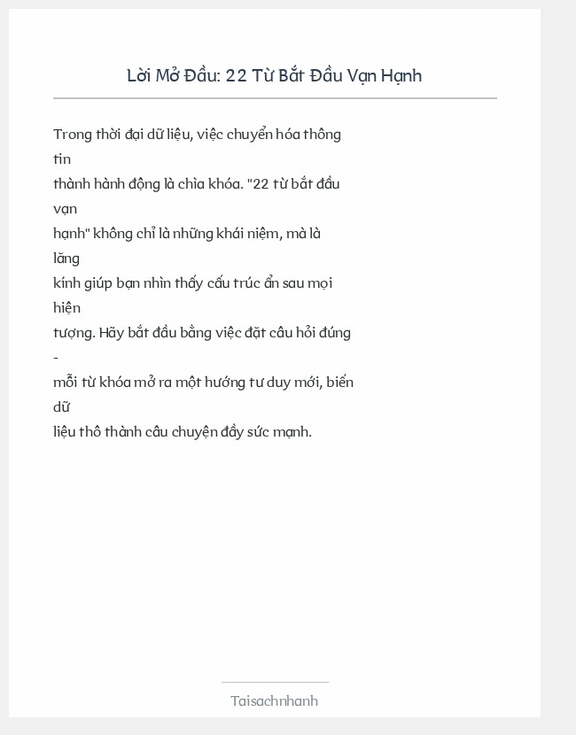 Trích đoạn 22 Từ Bắt Đầu Vạn Hạnh
