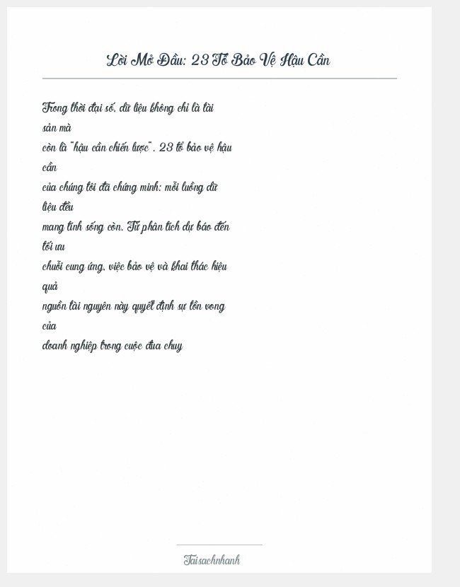 Trích đoạn 23 Tổ Bảo Vệ Hậu Cần