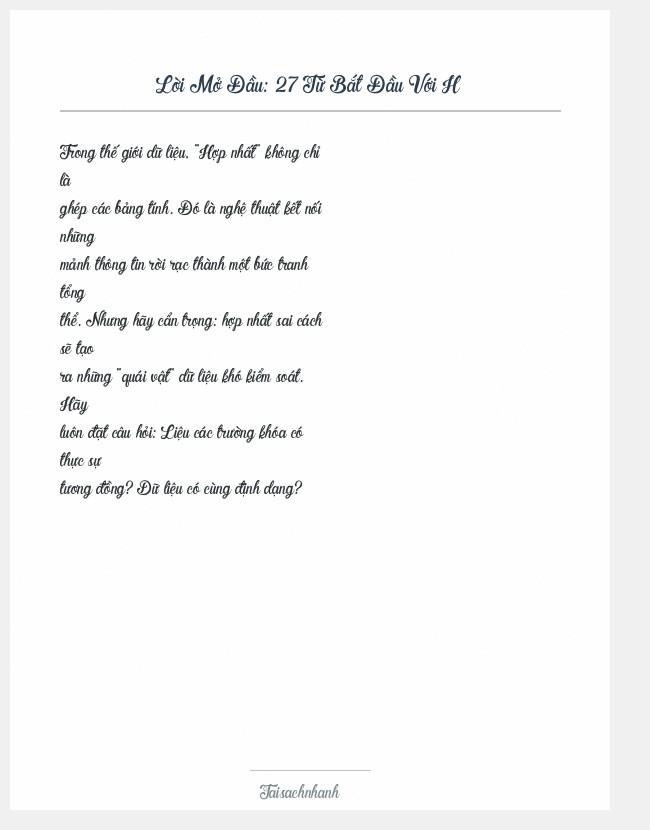 Trích đoạn 27 Từ Bắt Đầu Với H