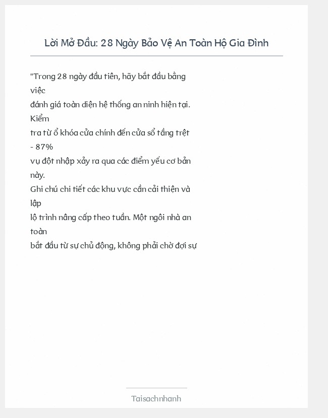 Trích đoạn 28 Ngày Bảo Vệ An Toàn Hộ Gia Đình