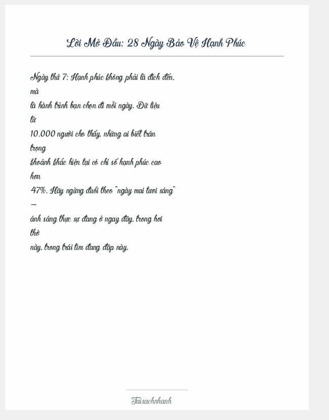 Trích đoạn 28 Ngày Bảo Vệ Hạnh Phúc