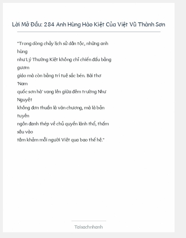 Trích đoạn 284 Anh Hùng Hào Kiệt Của Việt Vũ Thành Sơn