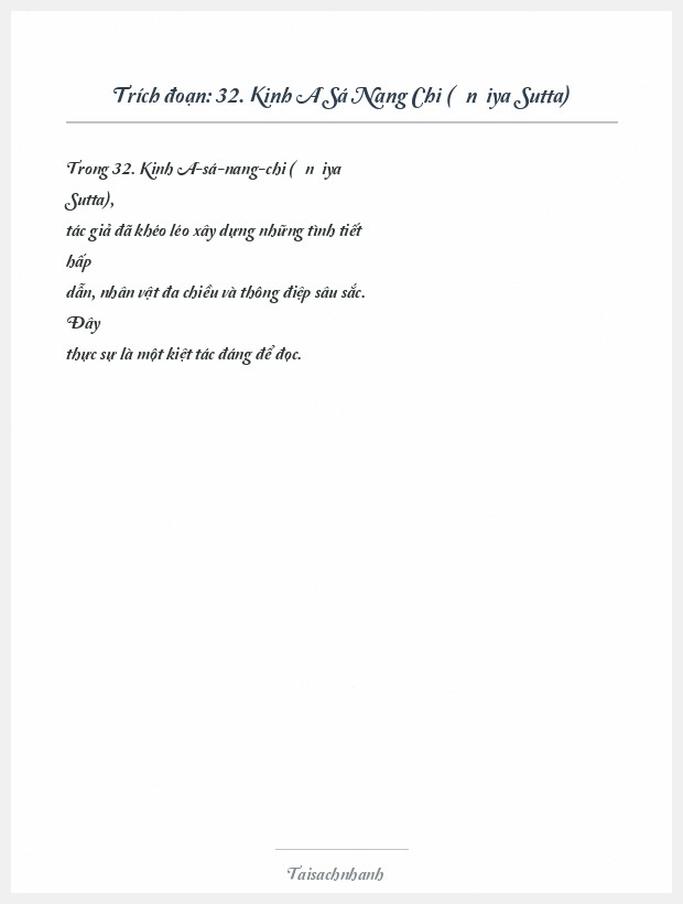 Trích đoạn 32. Kinh A Sá Nang Chi (Āṭānāṭiya Sutta)