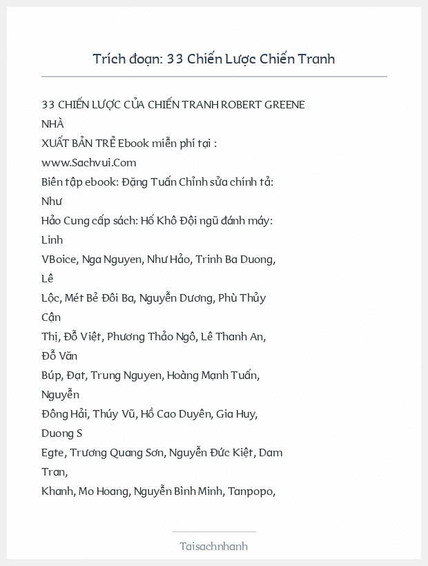 Trích đoạn 33 Chiến Lược Chiến Tranh