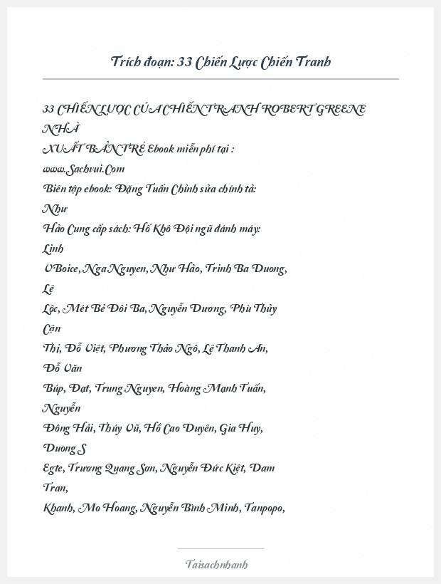 Trích đoạn 33 Chiến Lược Chiến Tranh