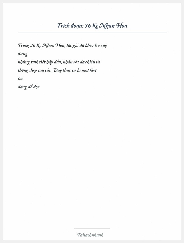Trích đoạn 36 Ke Nhan Hoa