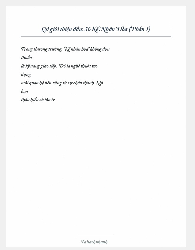 Trích đoạn 36 Kế Nhân Hòa (Phần 1)