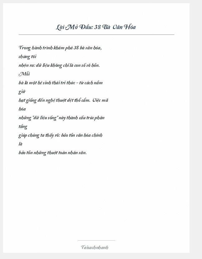 Trích đoạn 38 Bà Văn Hóa