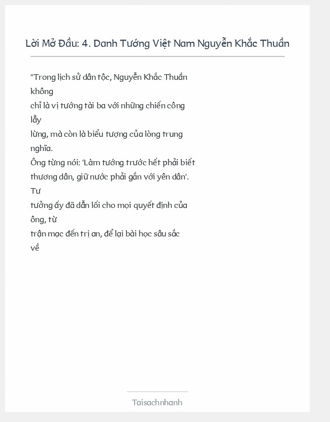 Trích đoạn 4. Danh Tướng Việt Nam Nguyễn Khắc Thuần