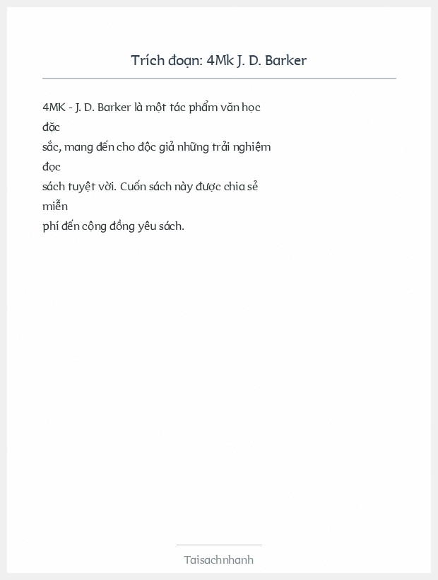 Trích đoạn 4Mk J. D. Barker