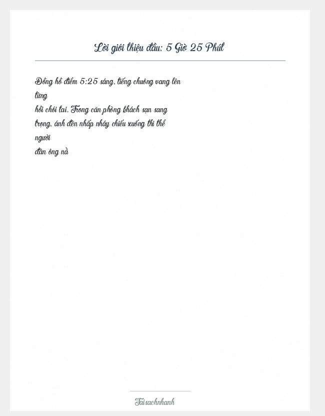 Trích đoạn 5 Giờ 25 Phút
