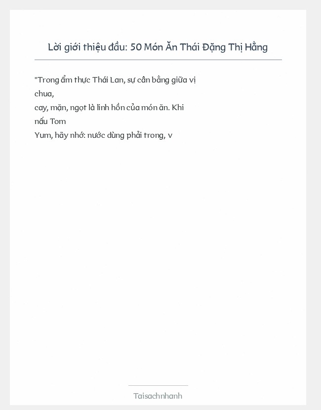 Trích đoạn 50 Món Ăn Thái Đặng Thị Hằng