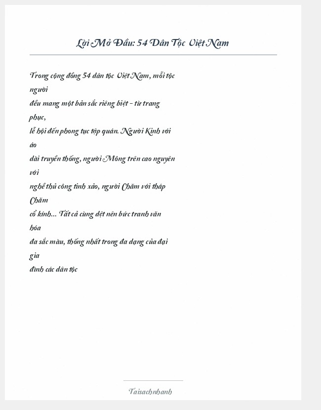 Trích đoạn 54 Dân Tộc Việt Nam
