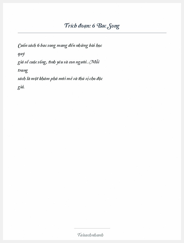 Trích đoạn 6 Bac Song
