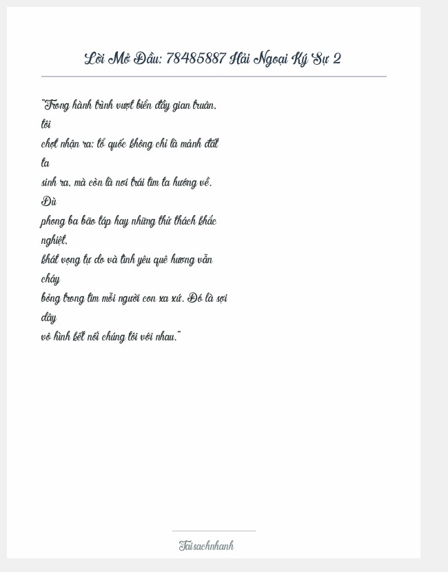 Trích đoạn 78485887 Hải Ngoại Ký Sự 2