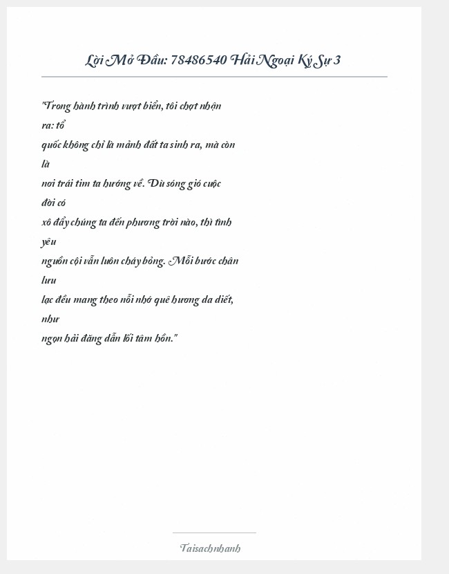 Trích đoạn 78486540 Hải Ngoại Ký Sự 3