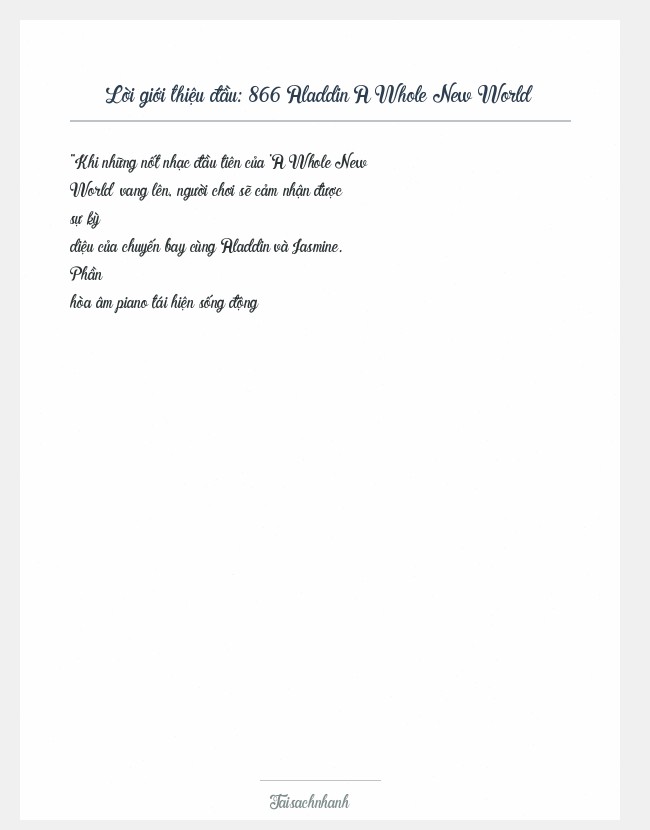 Trích đoạn 866 Aladdin A Whole New World