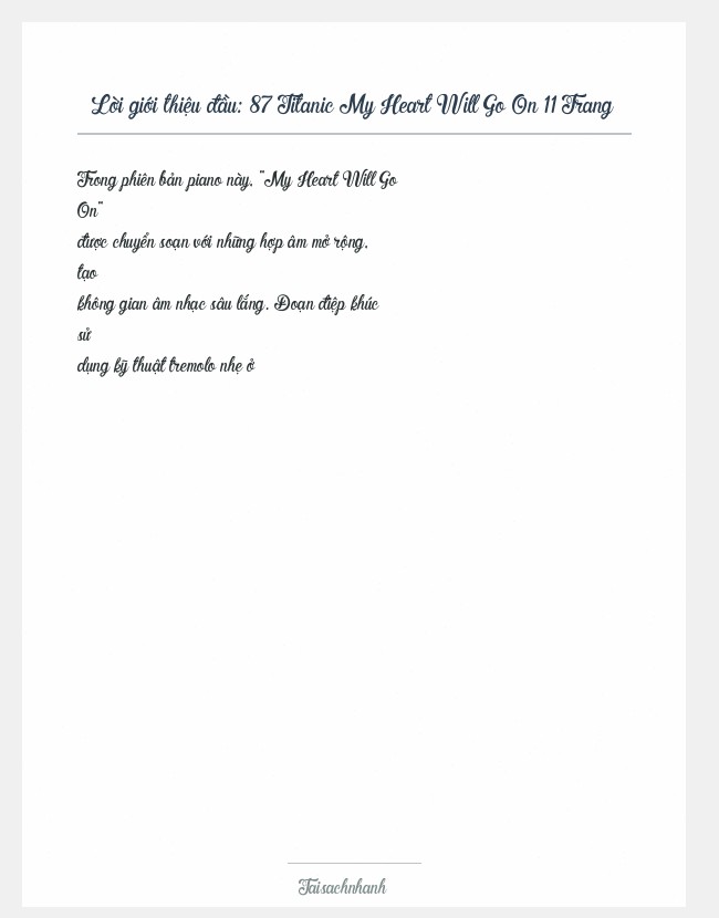 Trích đoạn 87 Titanic My Heart Will Go On 11 Trang