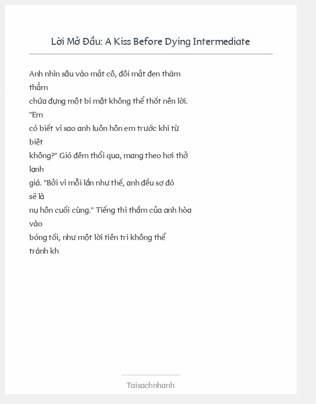 Trích đoạn A Kiss Before Dying Intermediate