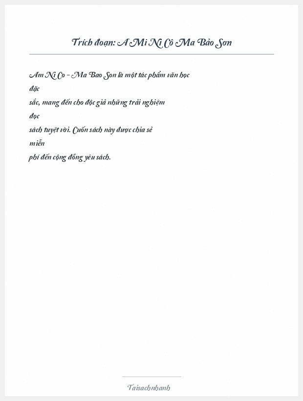 Trích đoạn A Mi Ni Cô Ma Bảo Sơn