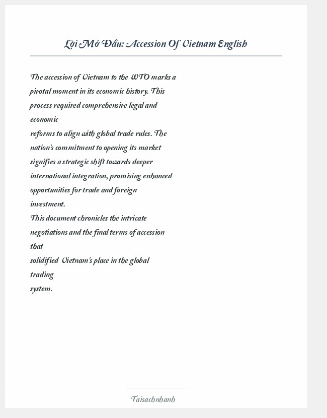 Trích đoạn Accession Of Vietnam English