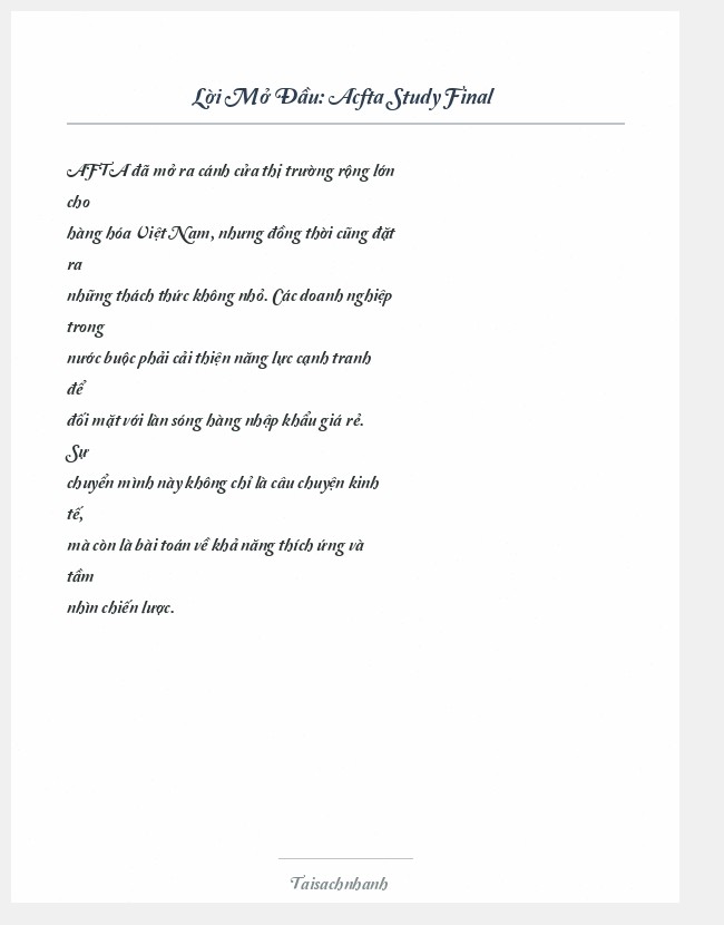 Trích đoạn Acfta Study Final