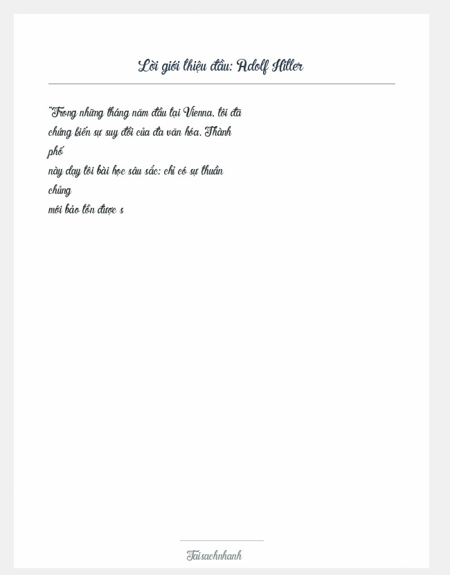Trích đoạn Adolf Hitler