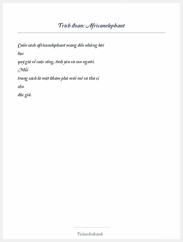 Trích đoạn Africanelephant