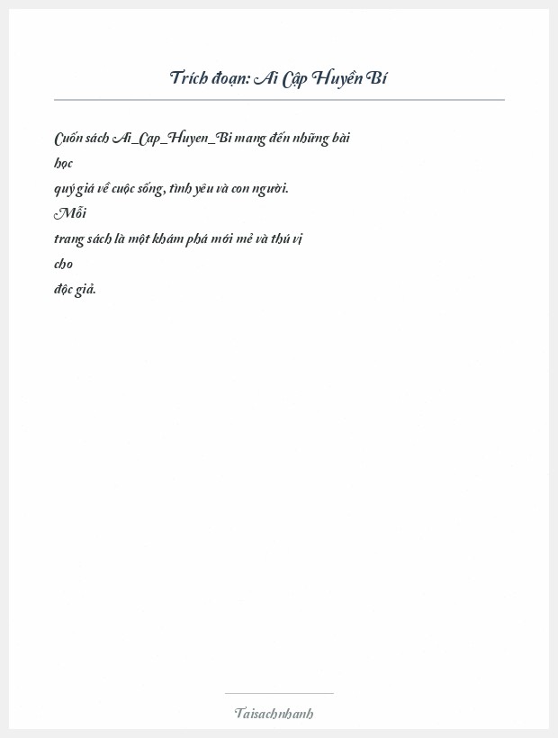 Trích đoạn Ai Cập Huyền Bí