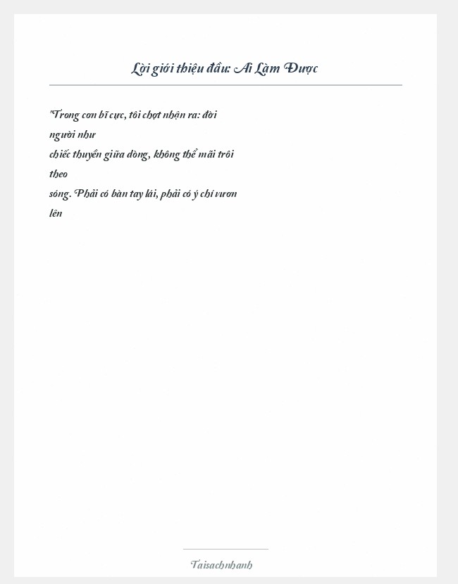 Trích đoạn Ai Làm Được