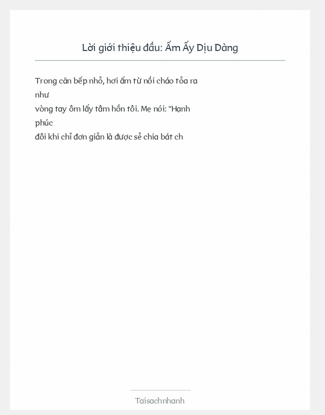 Trích đoạn Ấm Ấy Dịu Dàng
