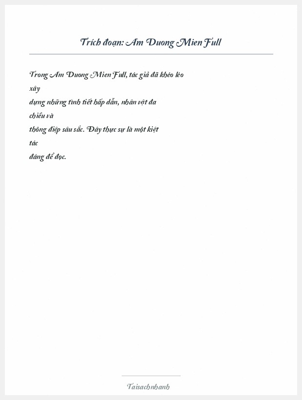 Trích đoạn Am Duong Mien Full