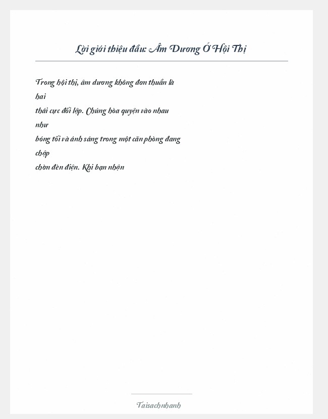 Trích đoạn Âm Dương Ở Hội Thị