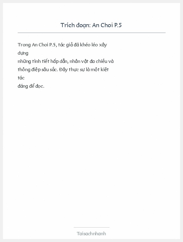 Trích đoạn An Choi P.5