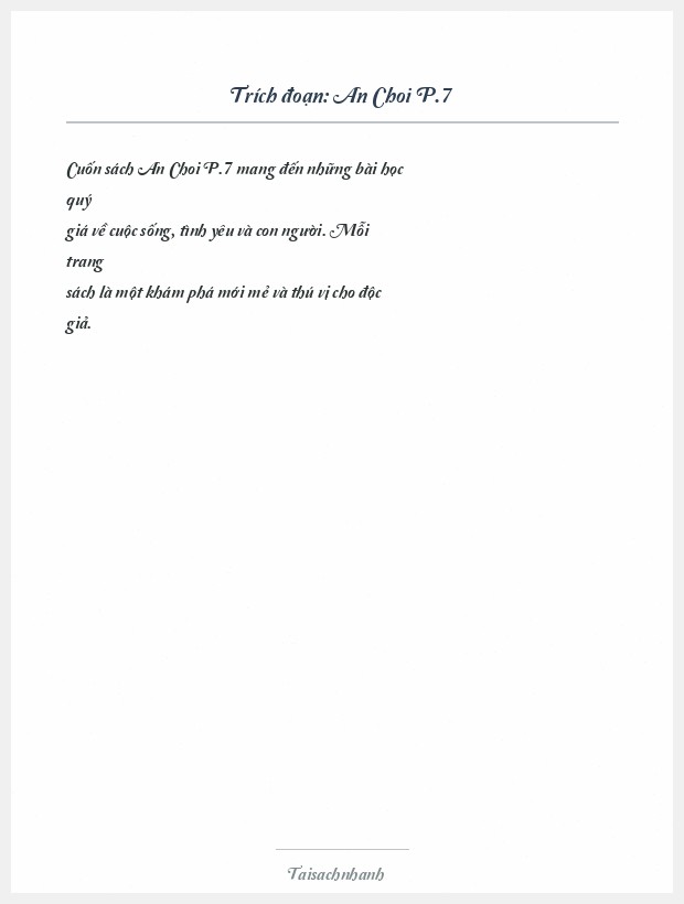 Trích đoạn An Choi P.7